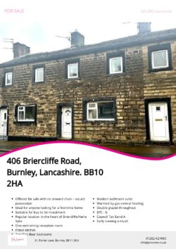 Brochure for Briercliffe Road