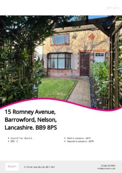 Brochure for Romney Avenue, Barrowford